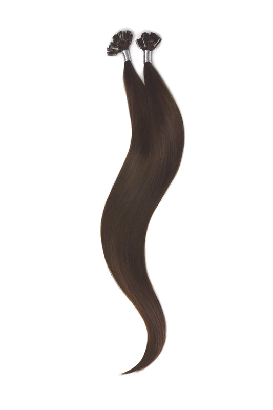 Nail Tip / U-Tip Pre-bonded Remy Human Hair Extensions - Medium Brown (#4)
